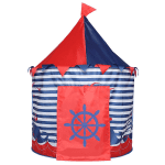Cabane enfant au design marin avec motifs de poissons.